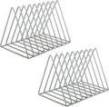 EASEPRES Vinyl Record Holder Storage, 9 Slot Metal Magazine Book Album Display by EASEPRES