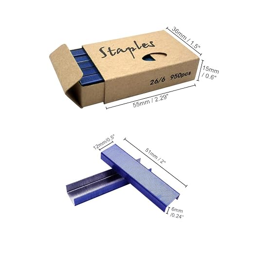 Rose Gold 26/6 Standard Staple Set 12mm Width 1000/Box 6 Boxes/Pack 6000 Count - Image 2