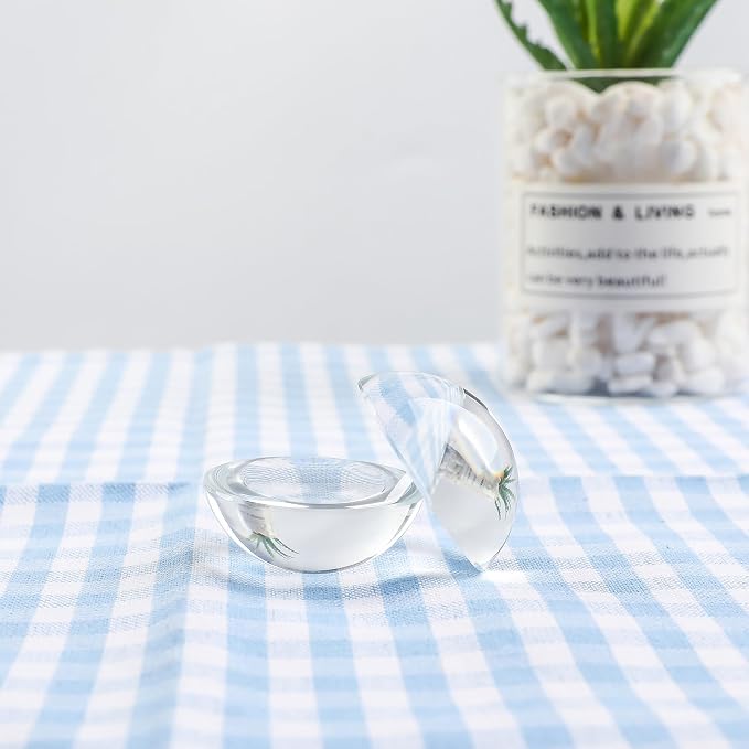 2pcs 1.6inch Crystal Dome Magnifying Paperweight, Reading Magnifier Glass Paper - Image 4