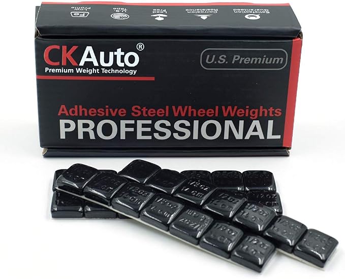 CKAuto 1/2oz, Adhesive Stick on Wheel Weights, US Quality by CKAuto
