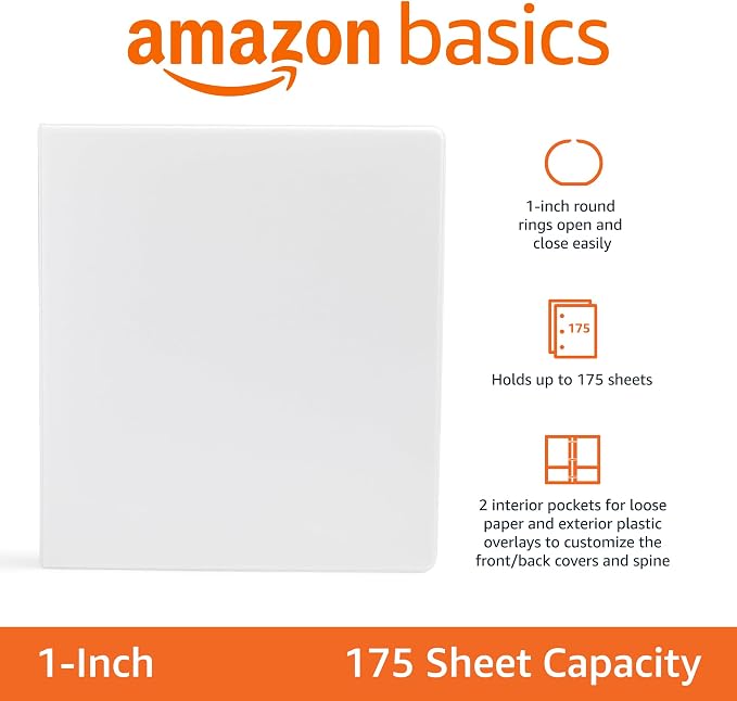 Amazon Basics 3-Ring Binder - Image 2