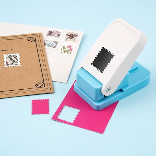 2Pcs Postage Stamp Punch, Rectangular Embossed Edge Shape Paper Punch, Square - Image 4