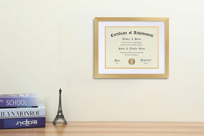 ELSKER&HOME 8.5 x 11 Certificate Frame Gold - Image 7