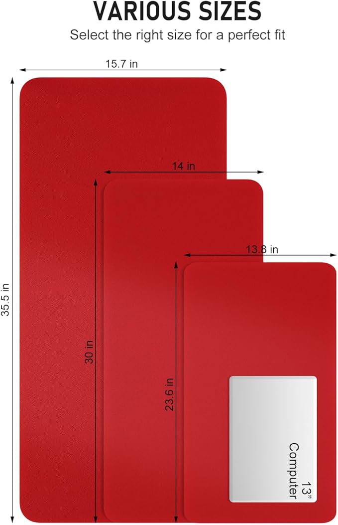 Desk Pad, 35.5" x 17" PU Leather Non-Slip Desk Mat Large Mouse Pad - Image 6