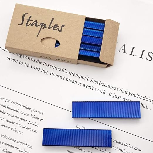 Blue 26/6 Standard Staple Set 12mm Width 1000/Box 4 Boxes/Pack 4000 Count - Image 4