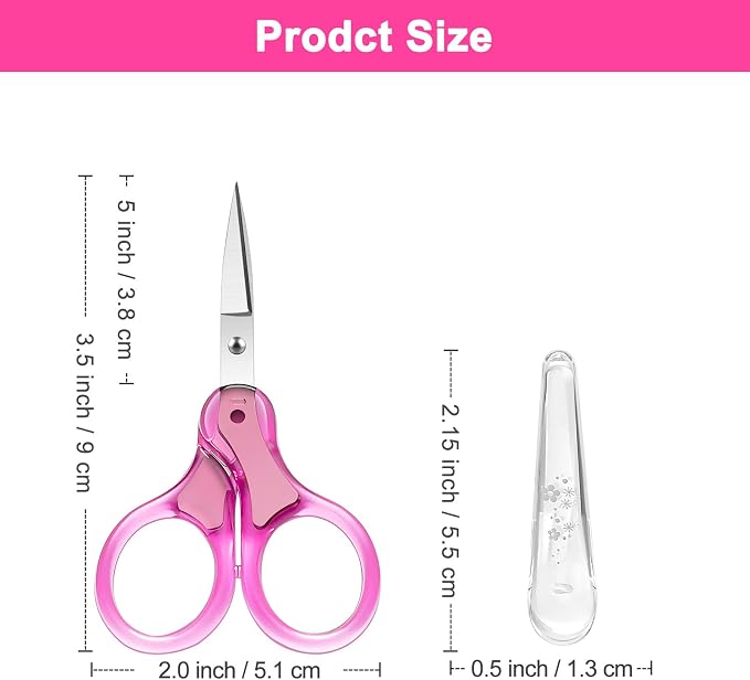 Zicolu 3.5" Small Craft Scissors all Purpose, Straight Fine Tips - Image 5