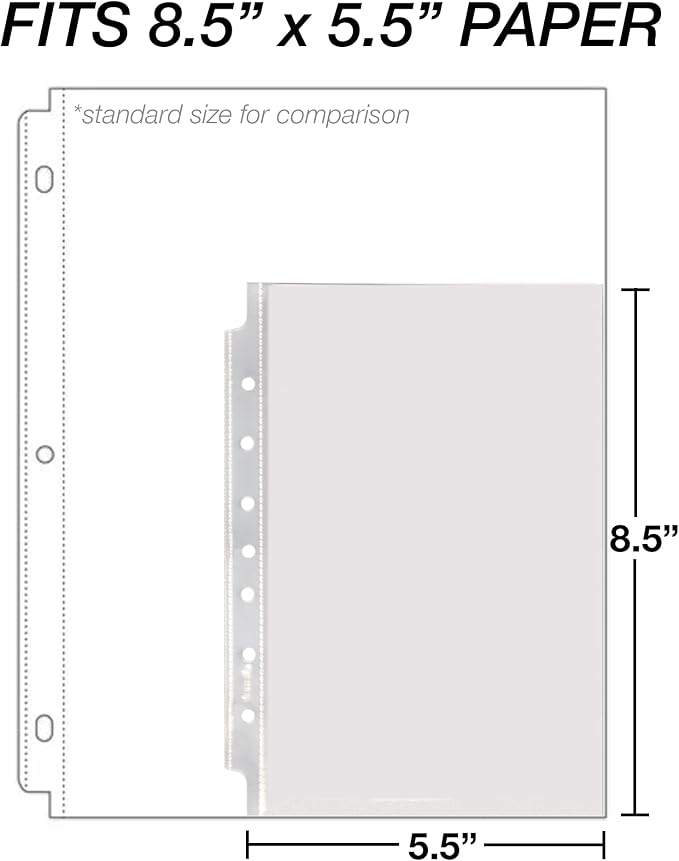 Samsill Mini Sheet Protectors 50 Pack, 5.5 x 8.5 Inch Page Protectors - Image 2