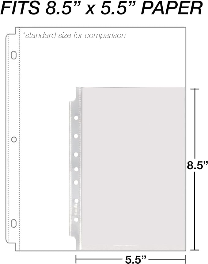 Samsill Mini Sheet Protectors 100 Pack, 5.5 x 8.5 Inch Page Protectors - Image 2