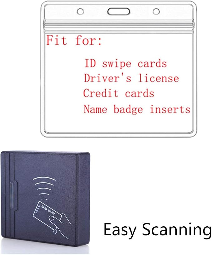 Extra Thick Horizontal ID Card Name Tag Badge Holder - Image 3