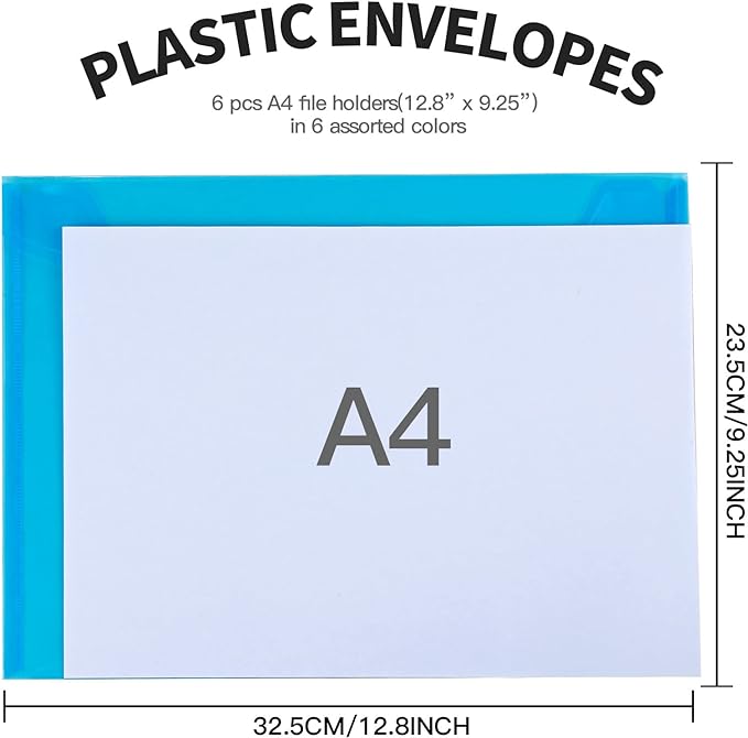 LEOBRO Plastic File Folders for Documents, Reusable Clear File Folders File - Image 2