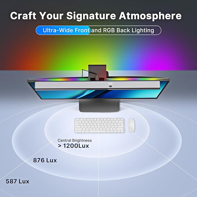 Syrinx Monitor Light Bar for Home Office & Gaming, Eye-Caring Computer Monitor - Image 4