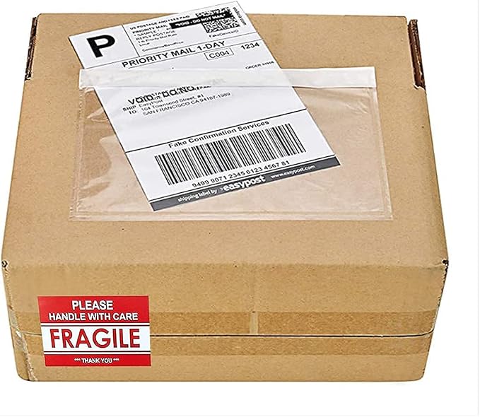 LabelMore 6" x 9" Clear Adhesive Packing List Envelopes Pouch - Image 6