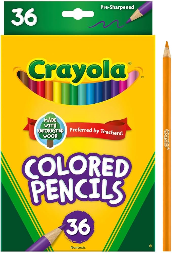 Crayola Colored Pencils, Kids Pencil Set, Pre-Sharpened Coloring Book Pencils - Image 3