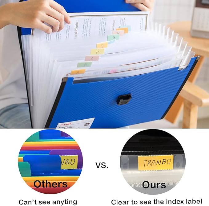 Extra Large Legal Size/Foolscap 12 Pockets Accordion File Organizer - Image 3