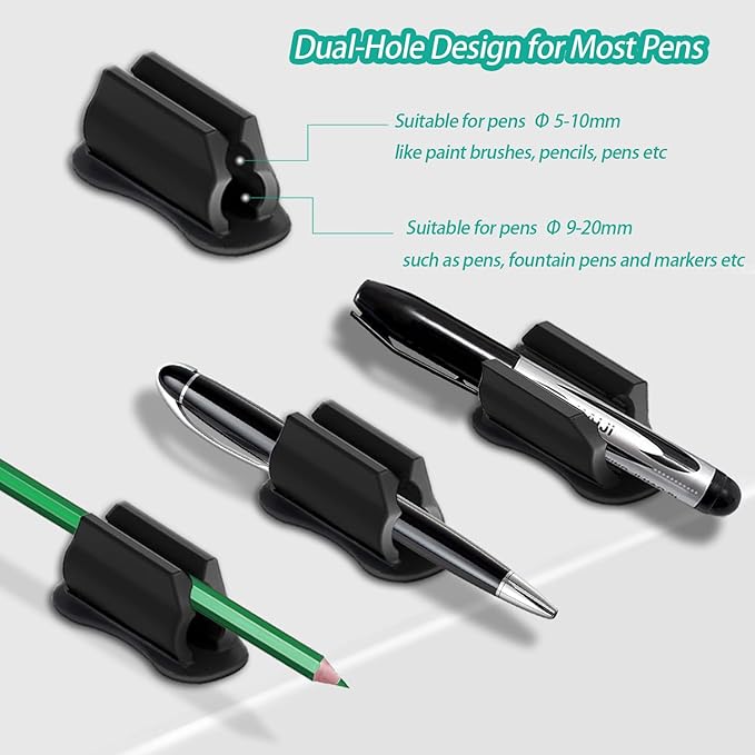 Adhesive Pen Holder for Wall Pencil Holder for Desk Organizer, Marker Holder - Image 3