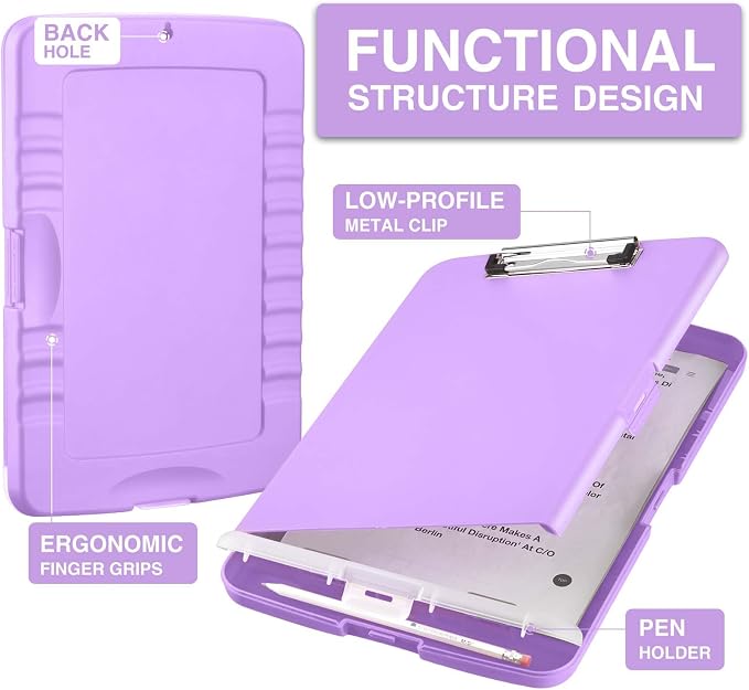 Sooez Clipboards with Storage, High Capacity Clip Boards 8.5x11 with Storage - Image 2