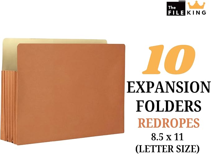 The File King Expanding Accordion File Folder | Letter Size | Box of 10 - Image 2