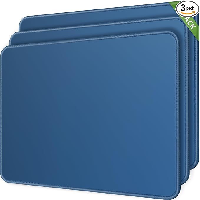 MROCO 3-Pack Mouse Pads, 30% Larger Surface, 8.5 x 11 in, Non-Slip Rubber Base by MROCO