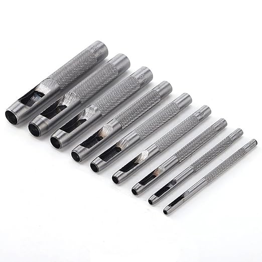 Leathe Punch Set Heavy Duty Round Hole Punch Set Leather Hole Tool, by Unknown