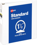 Avery Standard View 3 Ring Binder, 1.5" Round Rings, 275-Sheet Capacity by Avery