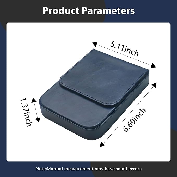 Leather 6 Fountain Pen/Pencil Tray Case, Magnetic Closure - Image 2
