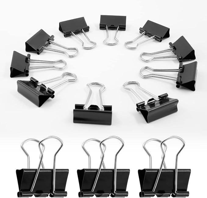 40 Pack Small Binder Clips by Qjaiune
