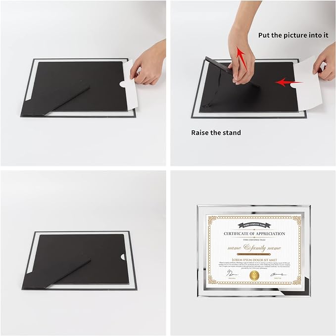 Hoikwo 8.5 by 11 Picture Frames, 6 Pack 8.5x11 Glass Picture Frames – - Image 7