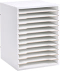 Caydo 12 Slot 8.5" x 11" Paper Organizer Storage, Wood Adjustable Shelves Paper by Caydo
