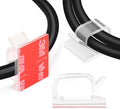 60 PCS XHF 5/8” Adhesive Cable Wire Clips Clear, Outdoor Christmas Light Clips by XHF