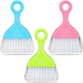 Chengu 3 Pack Mini Dustpan and Brush Set Colorful Small Broom and Dustpan Set by CHENGU