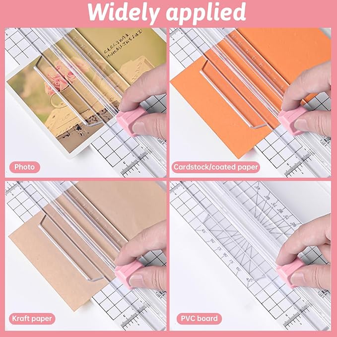 Paper Cutter, 4 in 1 Paper Trimmer Photo Cutter, Scrapbook Papers Craft Cutter - Image 8