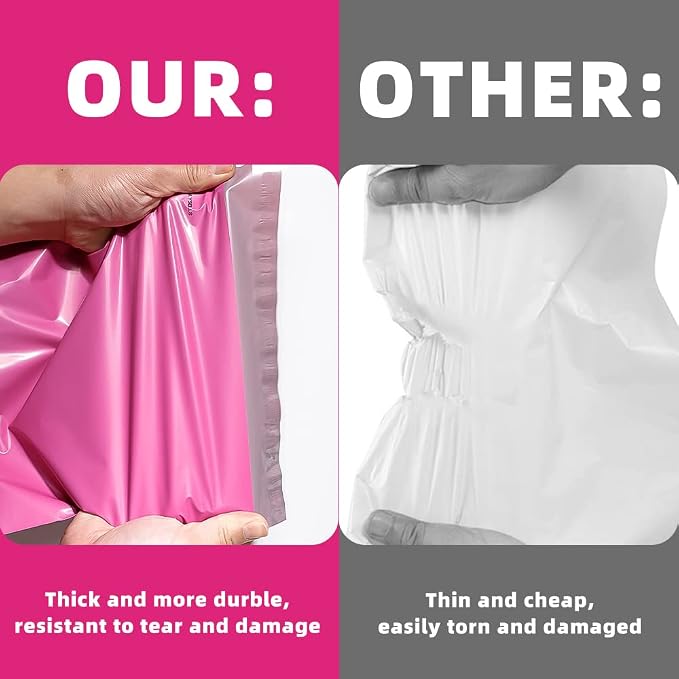POLYSELLS 50 Pcs 24"x24" PInk Poly Mailers Shipping Envelopes, Strong Adhesive - Image 5
