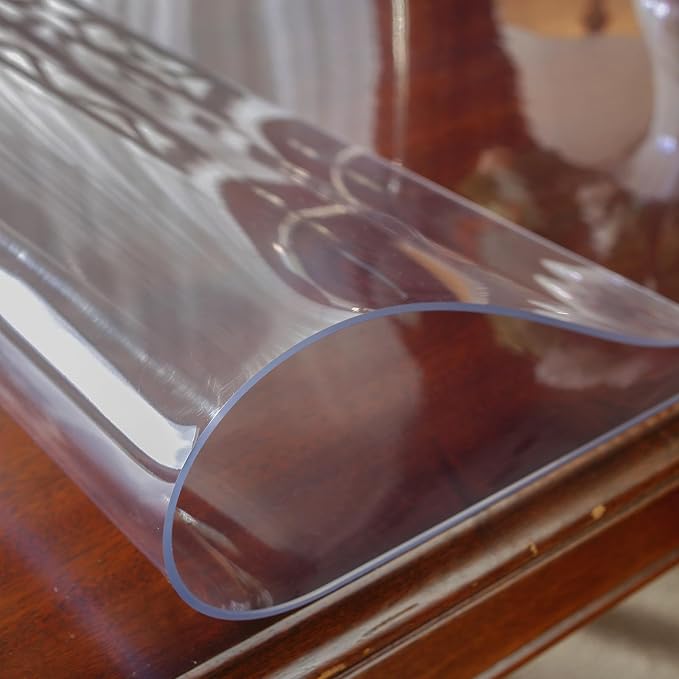 OstepDecor 17 x 24 Inch Clear Table Cover Protector, 2mm Thick Clear Plastic - Image 9
