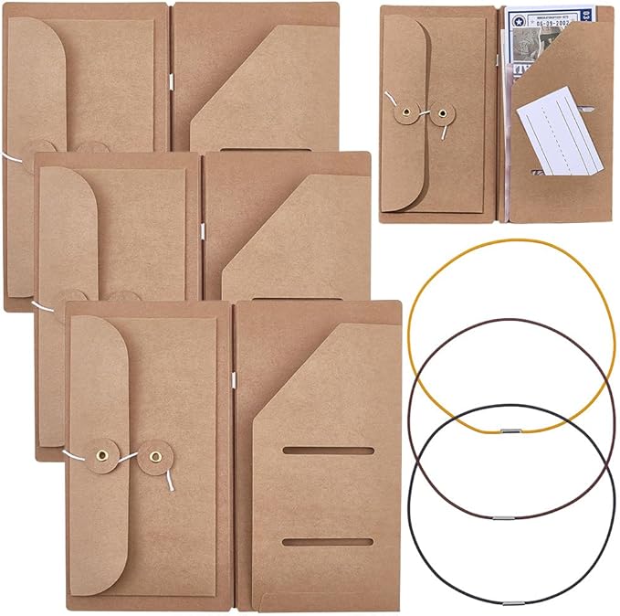 CRASPIRE 3Pcs Kraft Paper Pocket by CRASPIRE