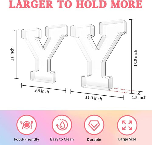 13.8" Acrylic Letter Charcuterie Tray, Charcuterie Letters Fillable Box - Image 2