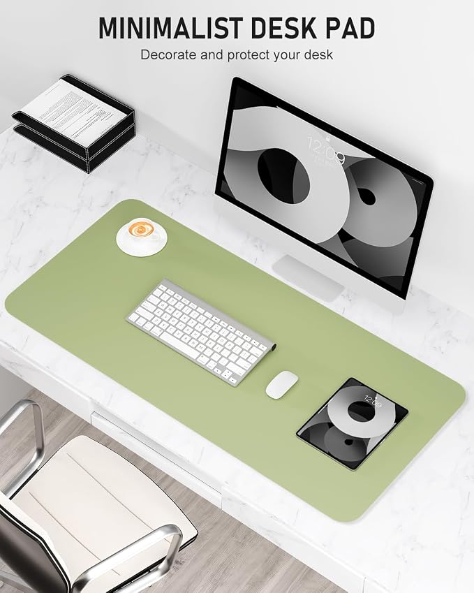 Desk Pad, 35.5" x 17" PU Leather Non-Slip Desk Mat Large Mouse Pad - Image 2