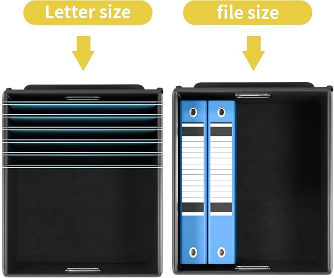 File Organizer Box with Lid, Collapsible File Folder Organizer - Image 4