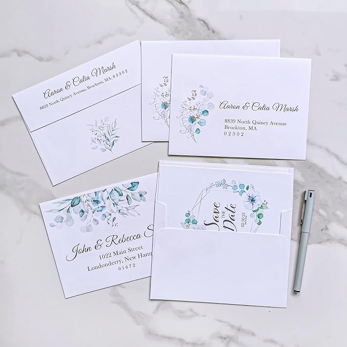 Winlyn 1000 Pcs White A2 Invitation Envelopes, Peel & Press Self Seal, 4 3/8 x - Image 9