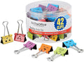 1InTheOffice Medium Cute Colored Smiley Face Binder Clips by 1InTheOffice