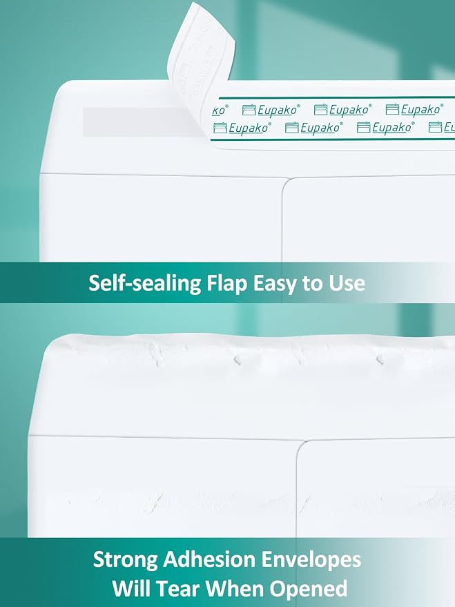 Eupako Catalog Envelopes 6x9 Small White Envelopes Self Seal 250 Pack - Image 5
