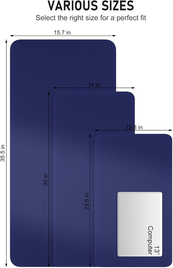 Desk Pad, 35.5" x 17" PU Leather Non-Slip Desk Mat Large Mouse Pad - Image 6