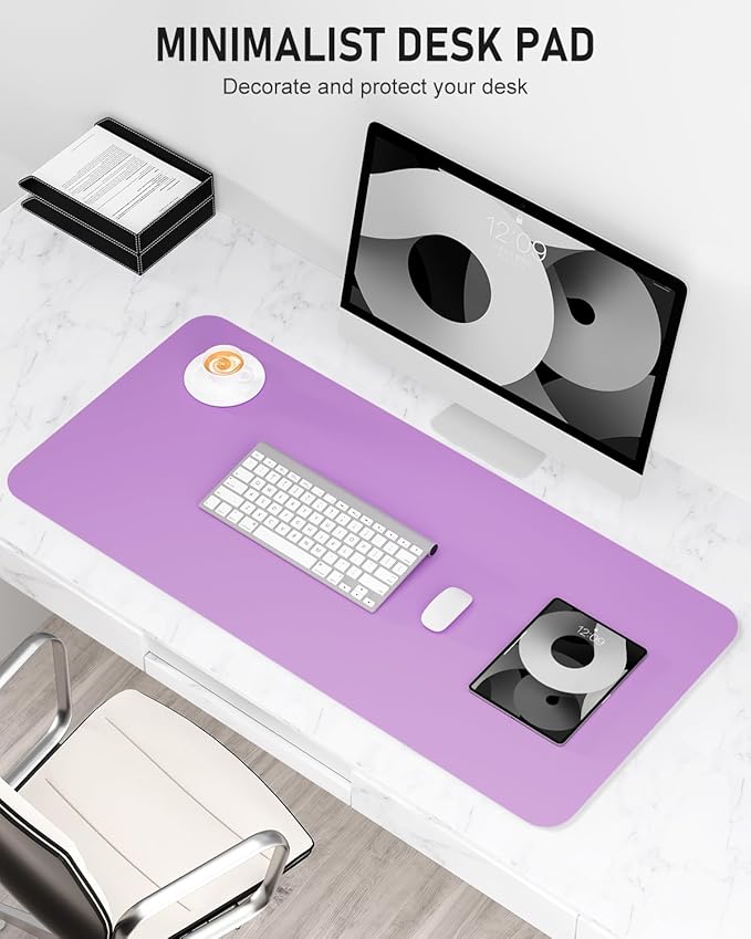 Desk Pad, 23.6" x 13.8" PU Leather Non-Slip Desk Mat Large Mouse Pad - Image 2