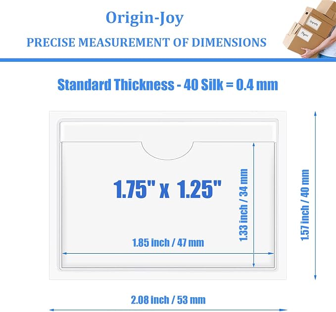 Origin-Joy 35 PCS Self Adhesive Index Card Pockets - Image 2
