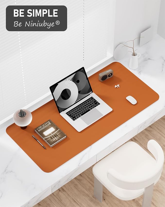 Desk Pad, 23.6" x 13.8" PU Leather Non-Slip Desk Mat Large Mouse Pad - Image 7