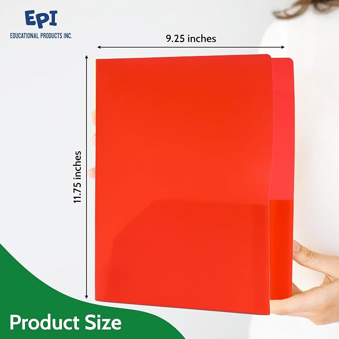 24 Pack White Plastic Folders - Image 3