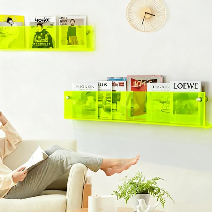 ROYALITA 2-Pack Acrylic Magazine Holder Brochure Holder, Fashion Hanging - Image 7