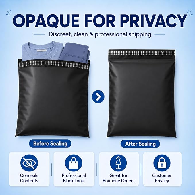 Fuxury Poly Mailers 10x13 Inch 100 Pack, Shipping Bags - Image 3