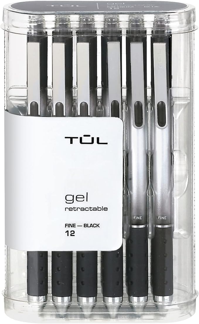 TUL Retractable Gel Pens, Fine Point, 0.5 mm by TUL