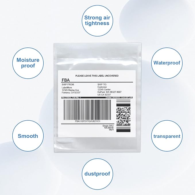 SJPACK Packing List Envelope 4.5x5.5 inches -100 Pieces in Transparent Adhesive - Image 4