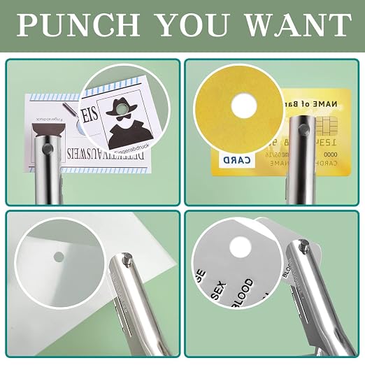 Heavy Duty Hole Punch 1/4 Inch, Single Hole Punch Heavy Duty 2 Inch Reach Deep - Image 5